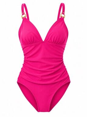 Bleu Rod Beattie Pink  One Piece Swimsuit Size 4 NWT